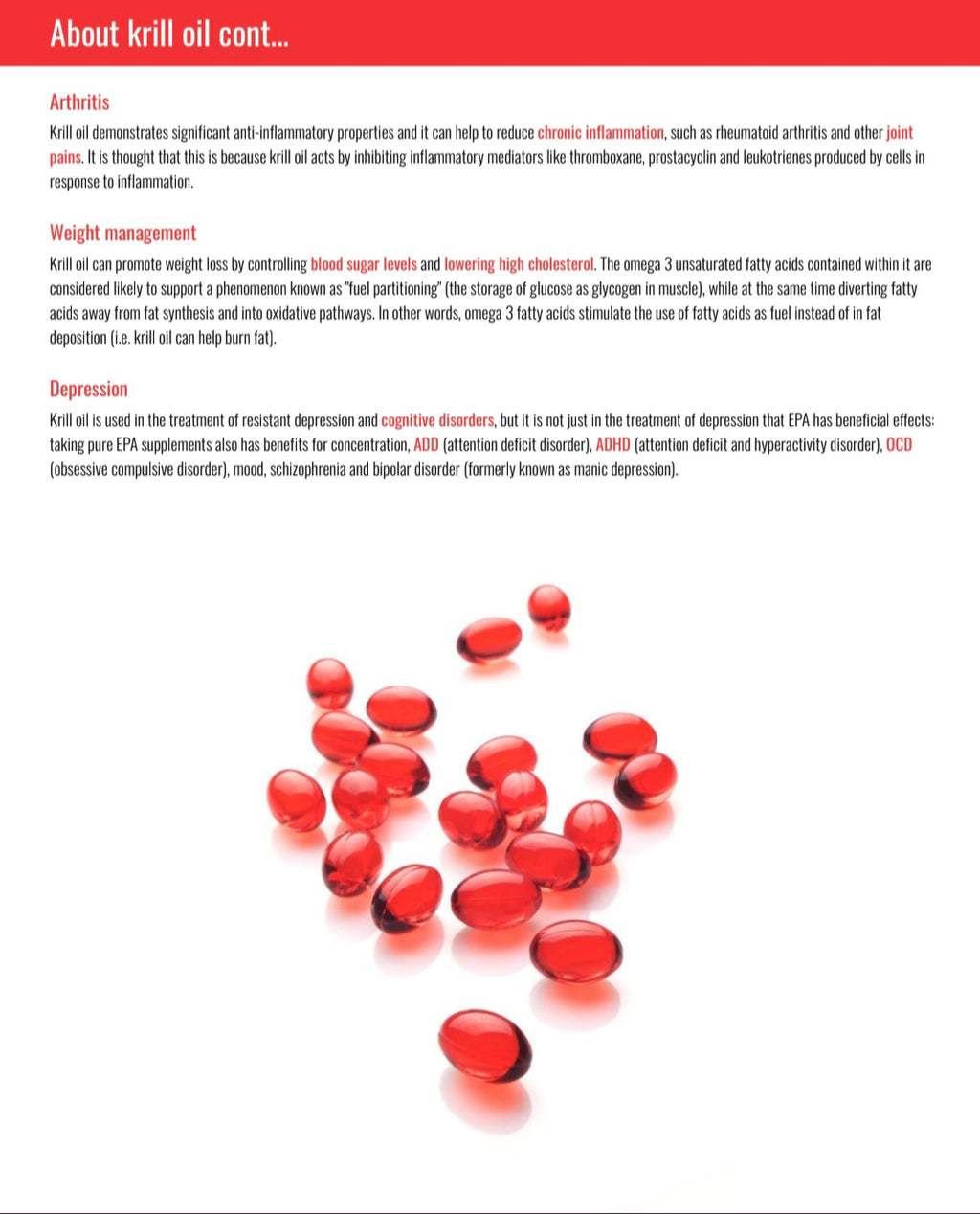 Antarctic Krill Oil - 60 500mg gel capsules