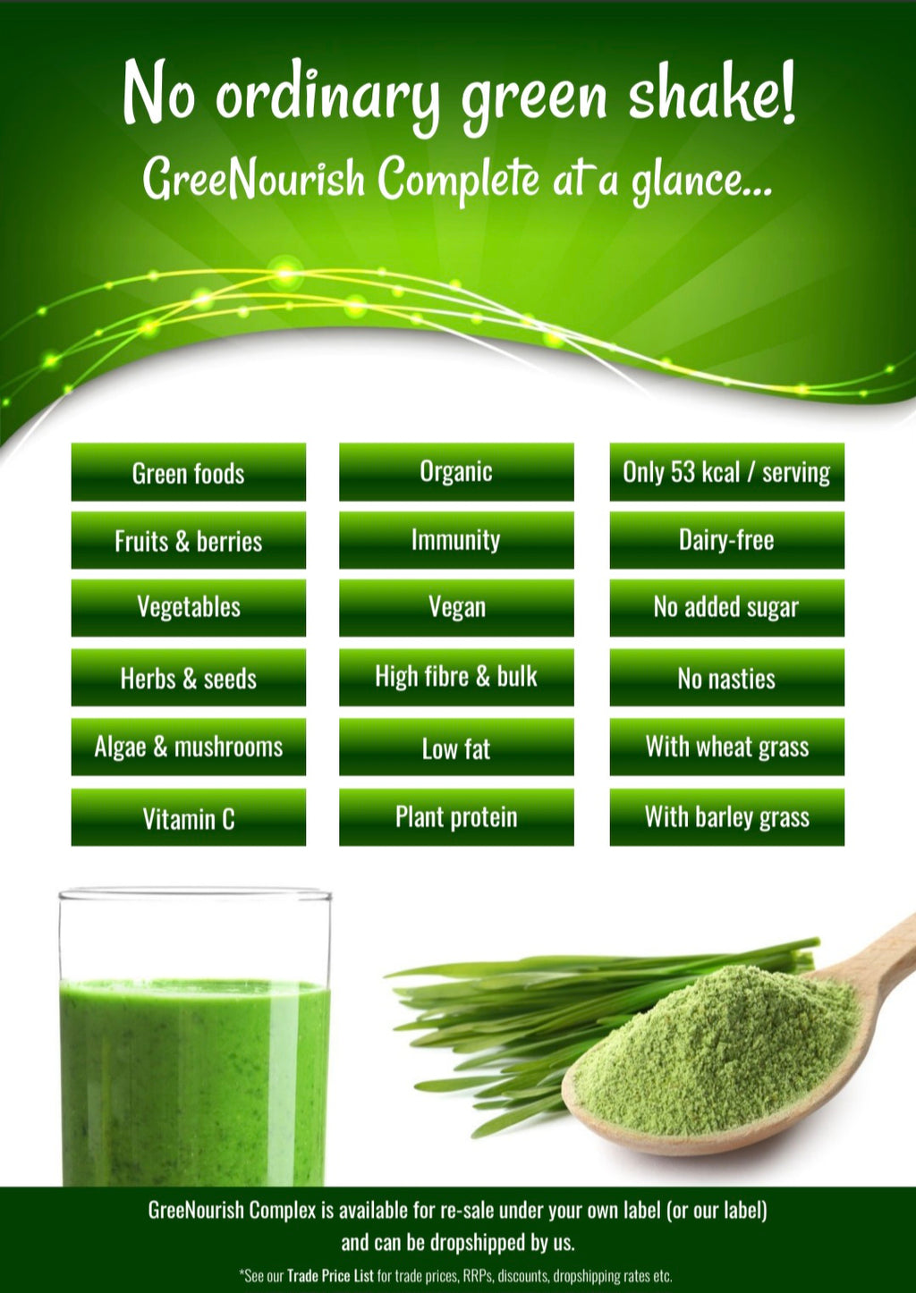 Organic high-fibre superfood drink powder - 300g