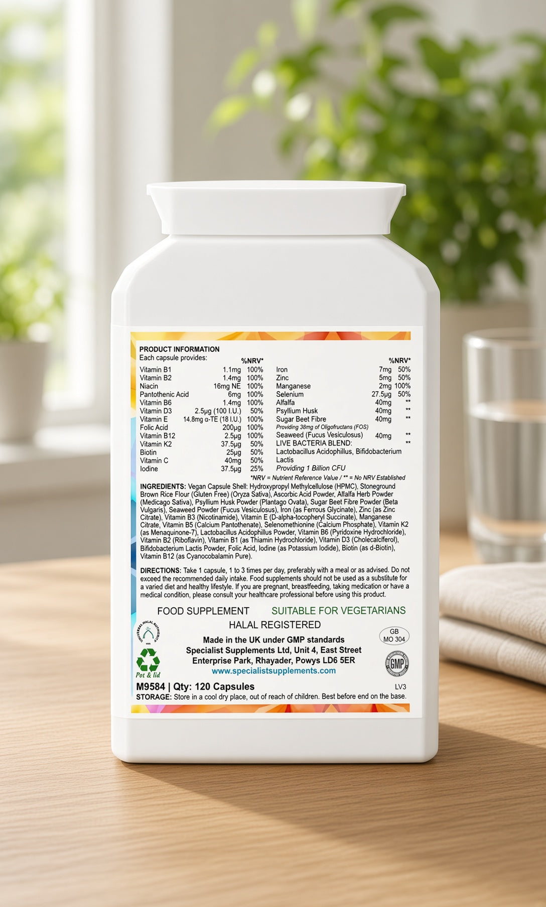 Multivitamin and mineral supplement - 120 capsules