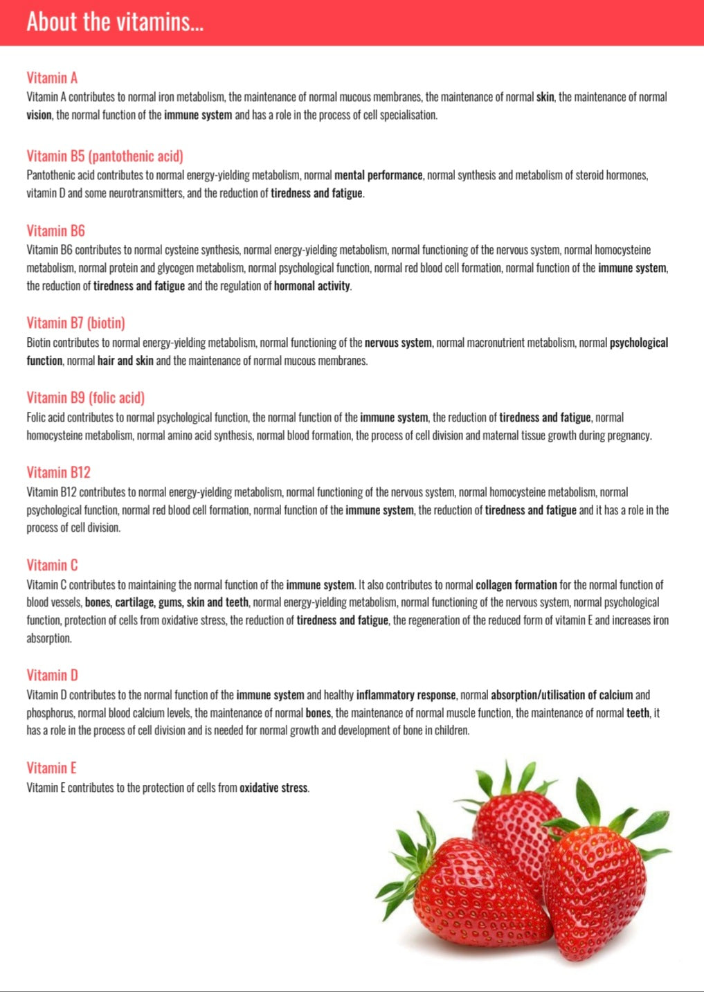 Multivitamin gummies strawberry flavour - 60 gummies