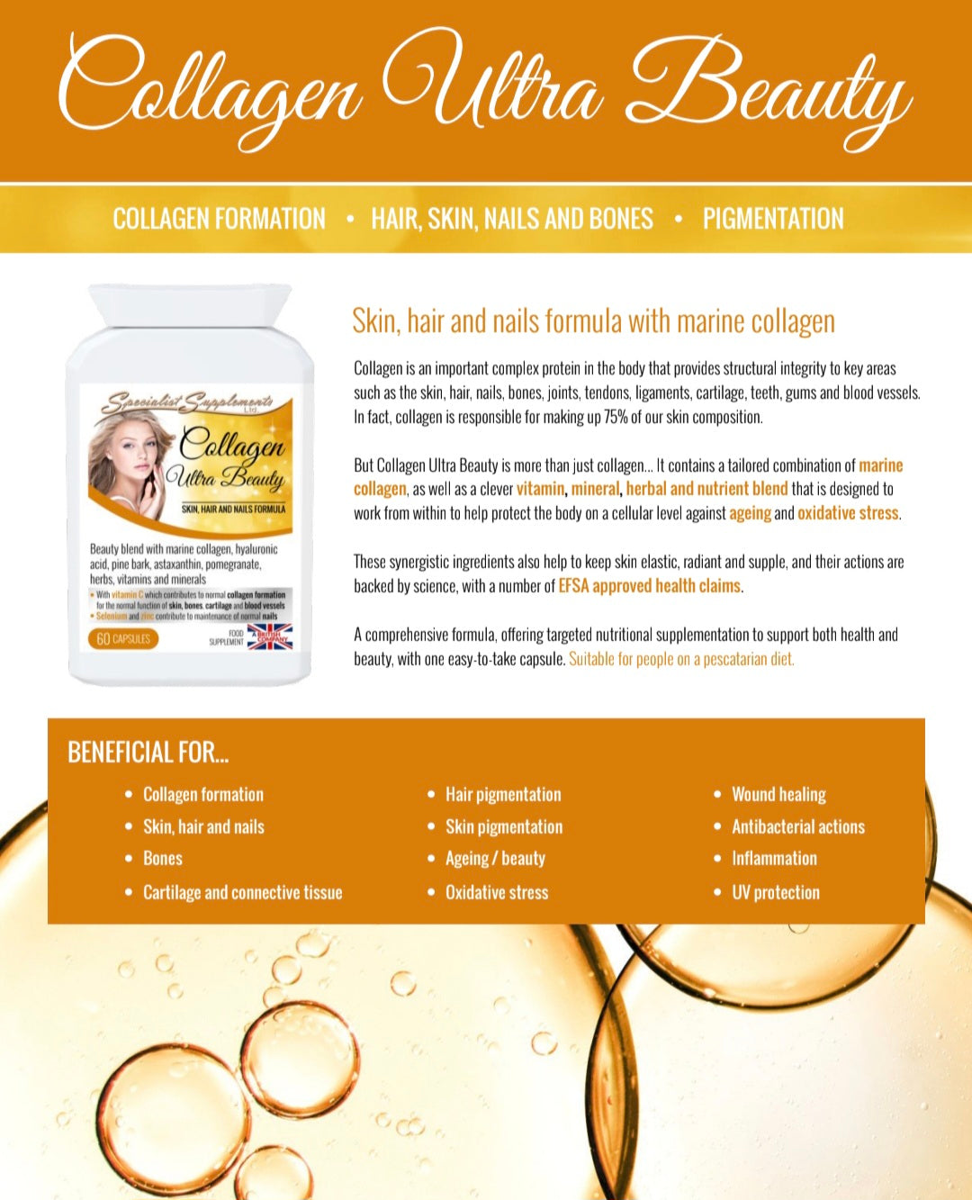 Marine Collagen beauty formula - 60 capsules