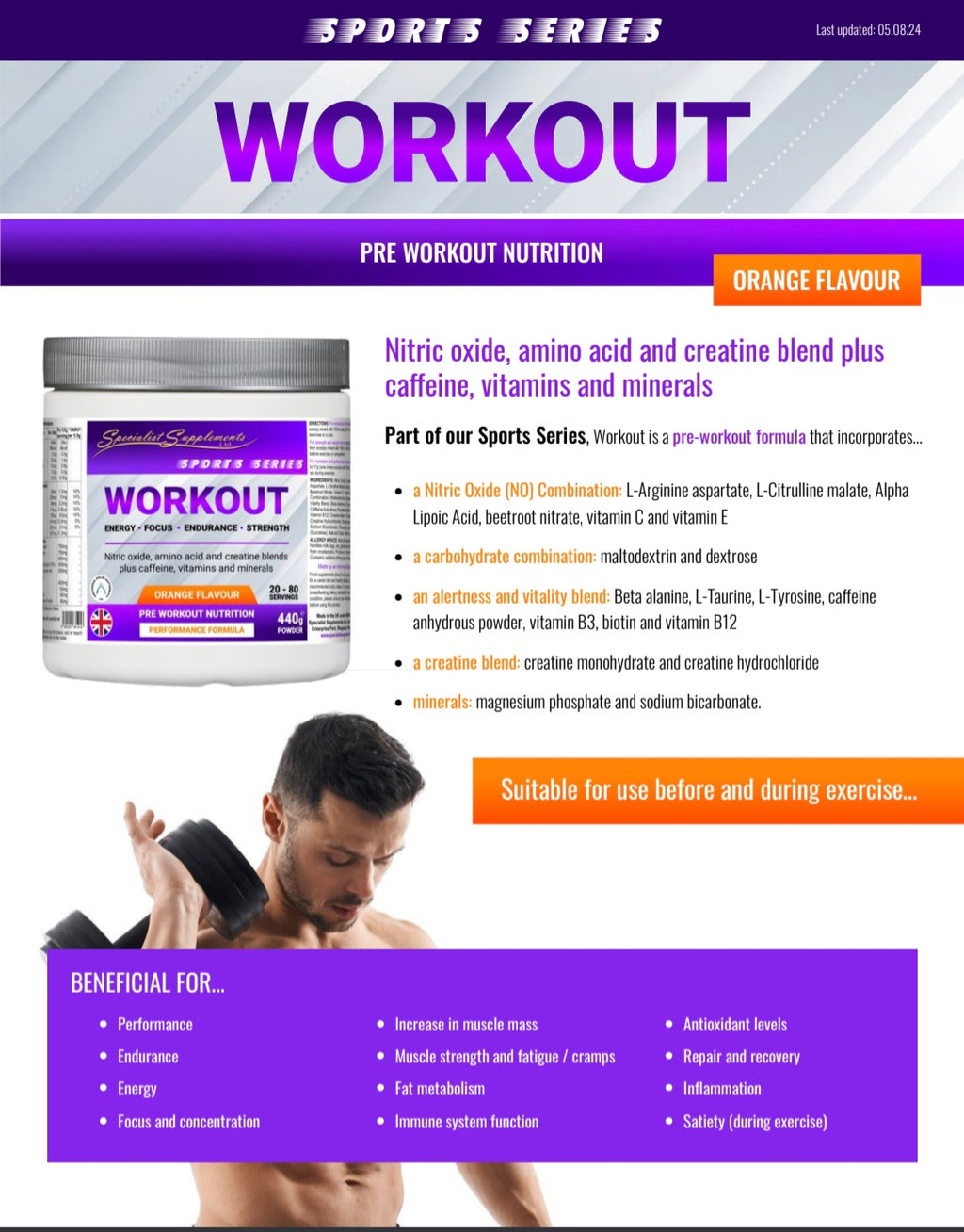 Pre-workout for performance  endurance strength energy and focus