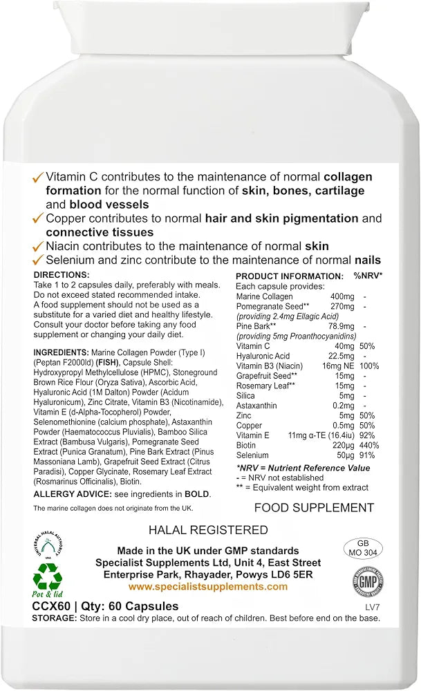 Marine Collagen beauty formula - 60 capsules