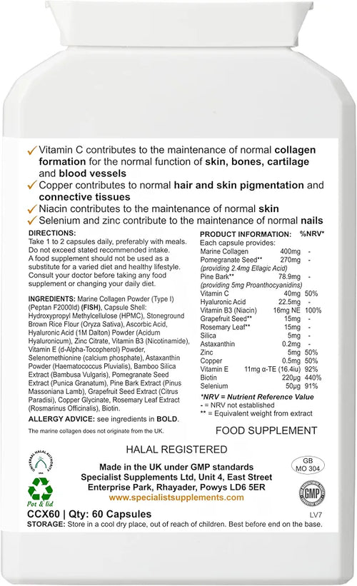 Marine Collagen beauty formula - 60 capsules