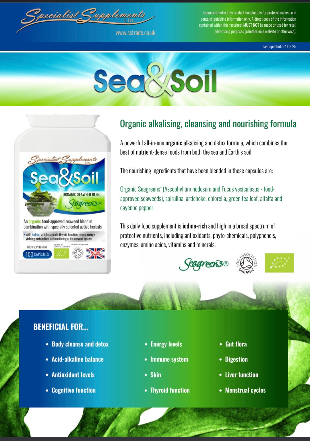Organic all-in-one alkalising, cleansing, detoxification and nourishment - 100 capsules