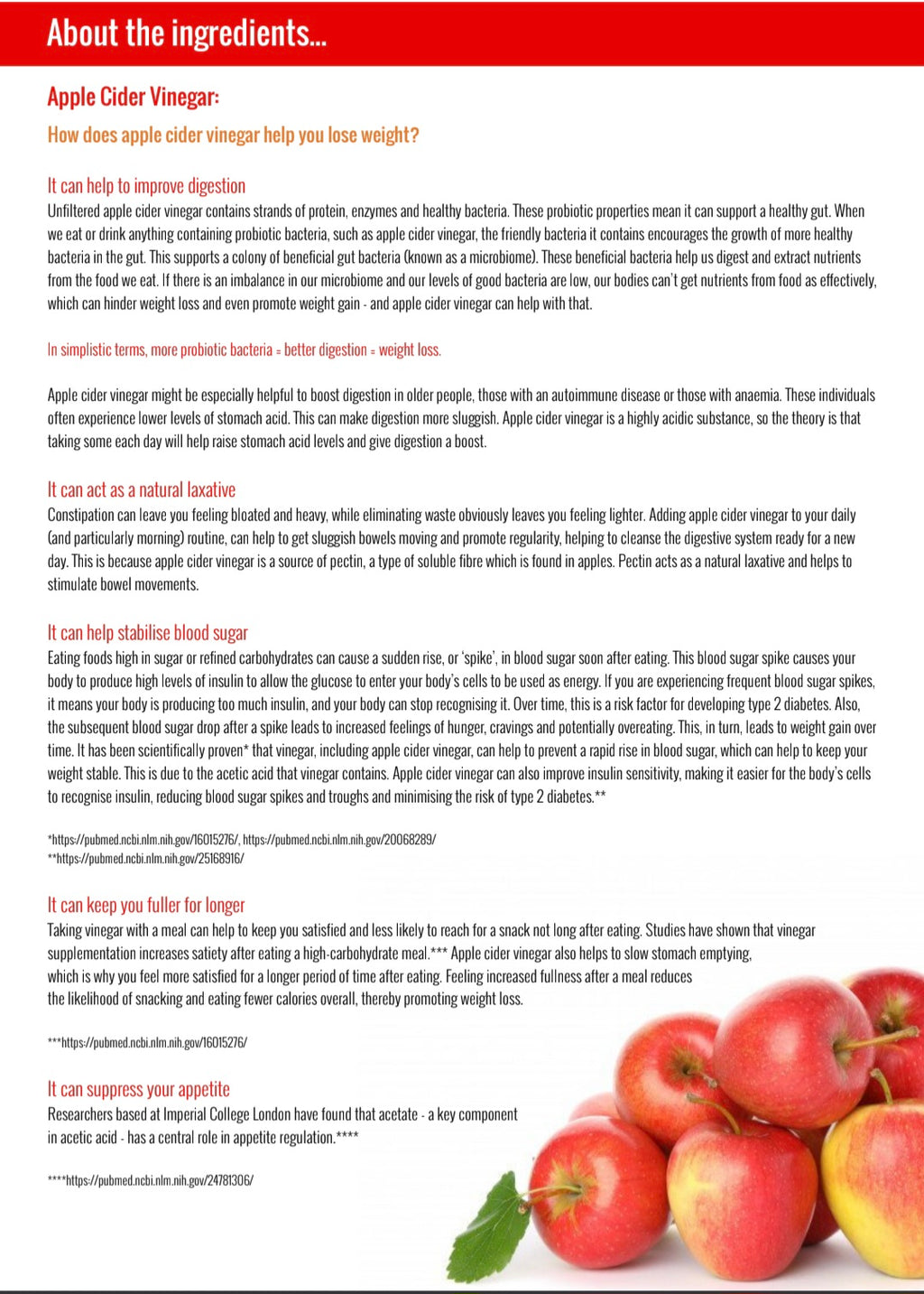 Apple Cider Vinegar for weight loss, digestion and inner cleansing - 120 capsules